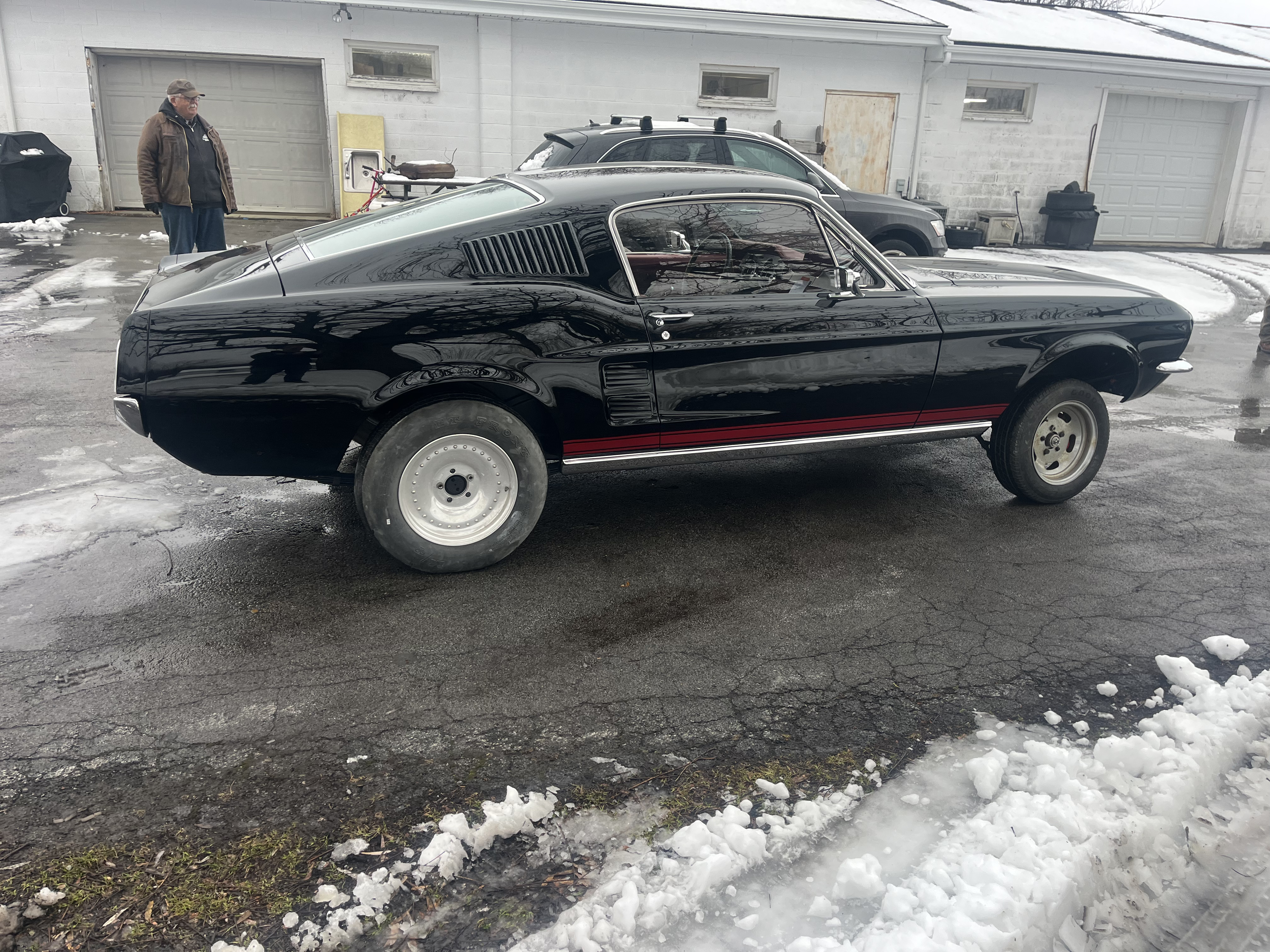 1967 Ford Mustang Fastback leaving the shop for the customer while waiting on parts and engine work